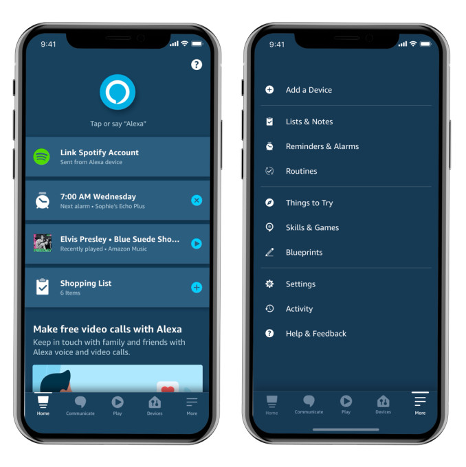 亚马逊重新设计了Alexa应用程序以突出第一方功能